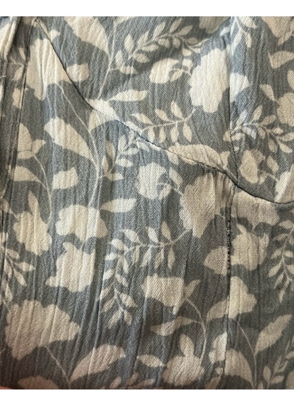Faherty Grey/Cream Floral Long Sleeve Maxi Dress - Picture 8 of 8